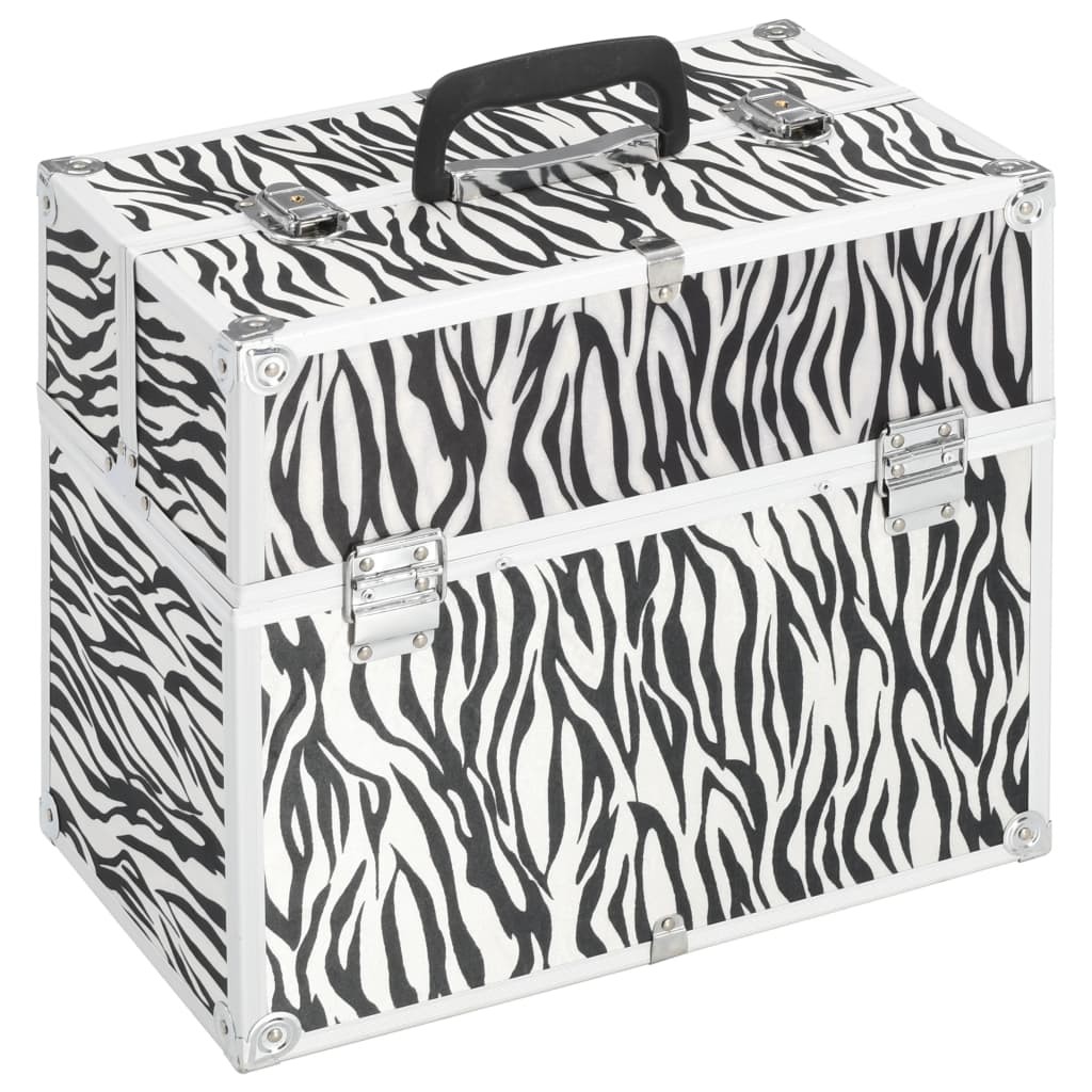 Make-up Case 37x24x35 cm Zebra Stripe Aluminium 14 Make-up Case 37x24x35 cm Zebra Stripe Aluminium